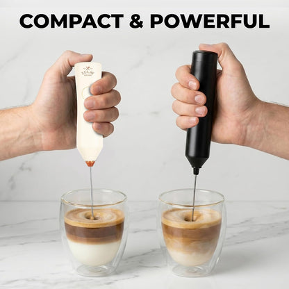 Zulay Kitchen Rechargeable Milk Frother Handheld - Frother Wand, Drink Mixer, Electric Whisk Frother, for Cappuccinos, Matcha & Protein Powder - Dynamic 3 Whisk, 3 Speed 500mAh Black - Colors C