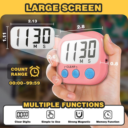 Digital Timer for Kids Classroom Timers for Teachers Blue Green