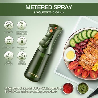 Glass Olive Oil Sprayer for Cooking 7.6 oz (Olive Green Bottle)