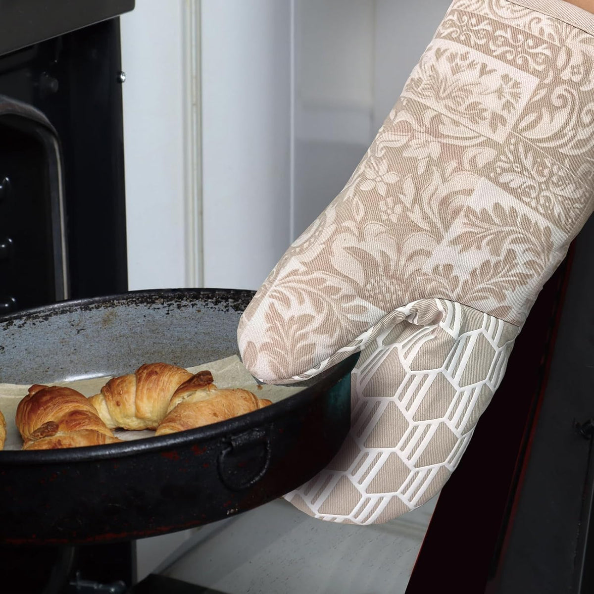 Mini Silicone Oven Mitts, Heat Resistant Kitchen Mittens 2-Pack Set