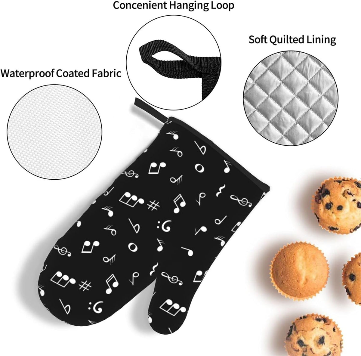 Boho Floral Oven Mitts and Pot Holders Sets of 3, Cute Baker Stuff