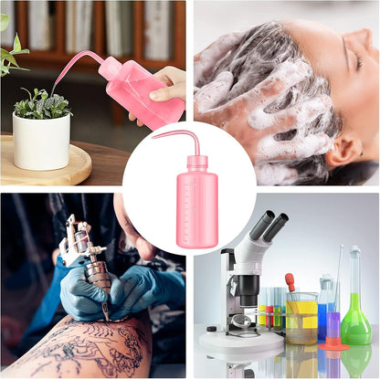 Wash Bottle 2pcs 250ml/8oz Safety Watering Tools, Economy Plastic Squeeze Washing Cleaning With Narrow Mouth Scale Labels for Medical Succulent Irrigation Plant (Black)
