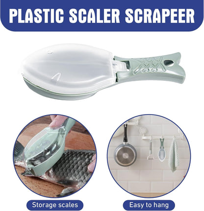 4Pcs Stainless Steel Fish Scaler Remover Set, Multifunctional