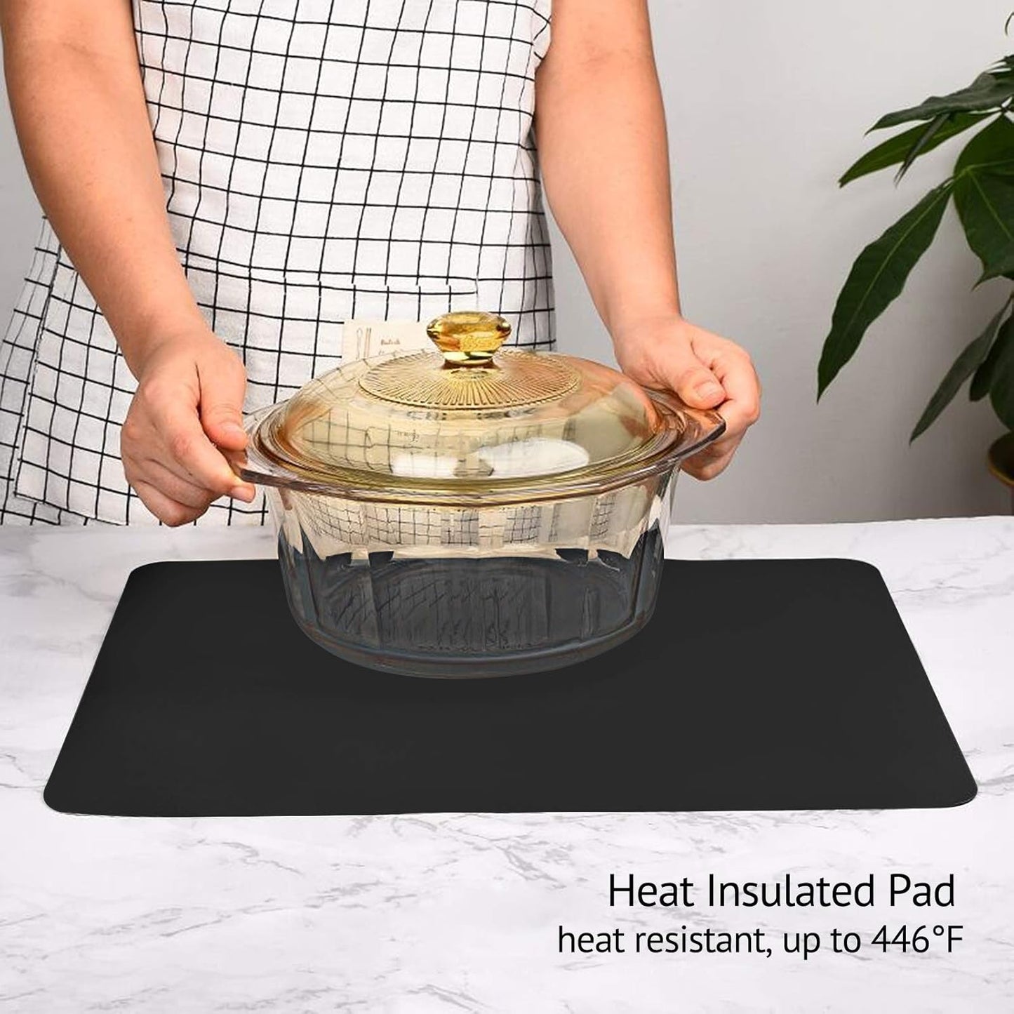 Gartful Extra Large Silicone Mats for Countertop, 28" by 20" Multipurpose Mat, Counter Table Protector, Desk Saver Pad, Placemat Nonstick Nonskid Heat-Resistant Pad, Black