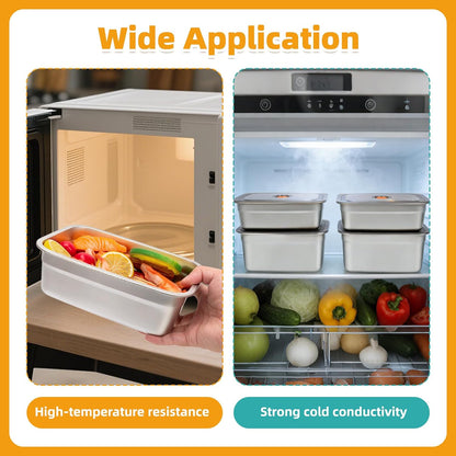2 PCS Stainless Steel Food Storage Containers(67oz) with Lids Leak Proof & Airtight | Stainless steel freezer Containers,Airtight Bento Lunch Box,For Meal Prep,Fruit,Freezer