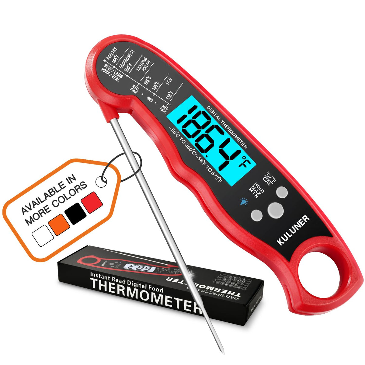 KULUNER Digital Instant Read Meat Thermometer for Cooking, Food,Grill