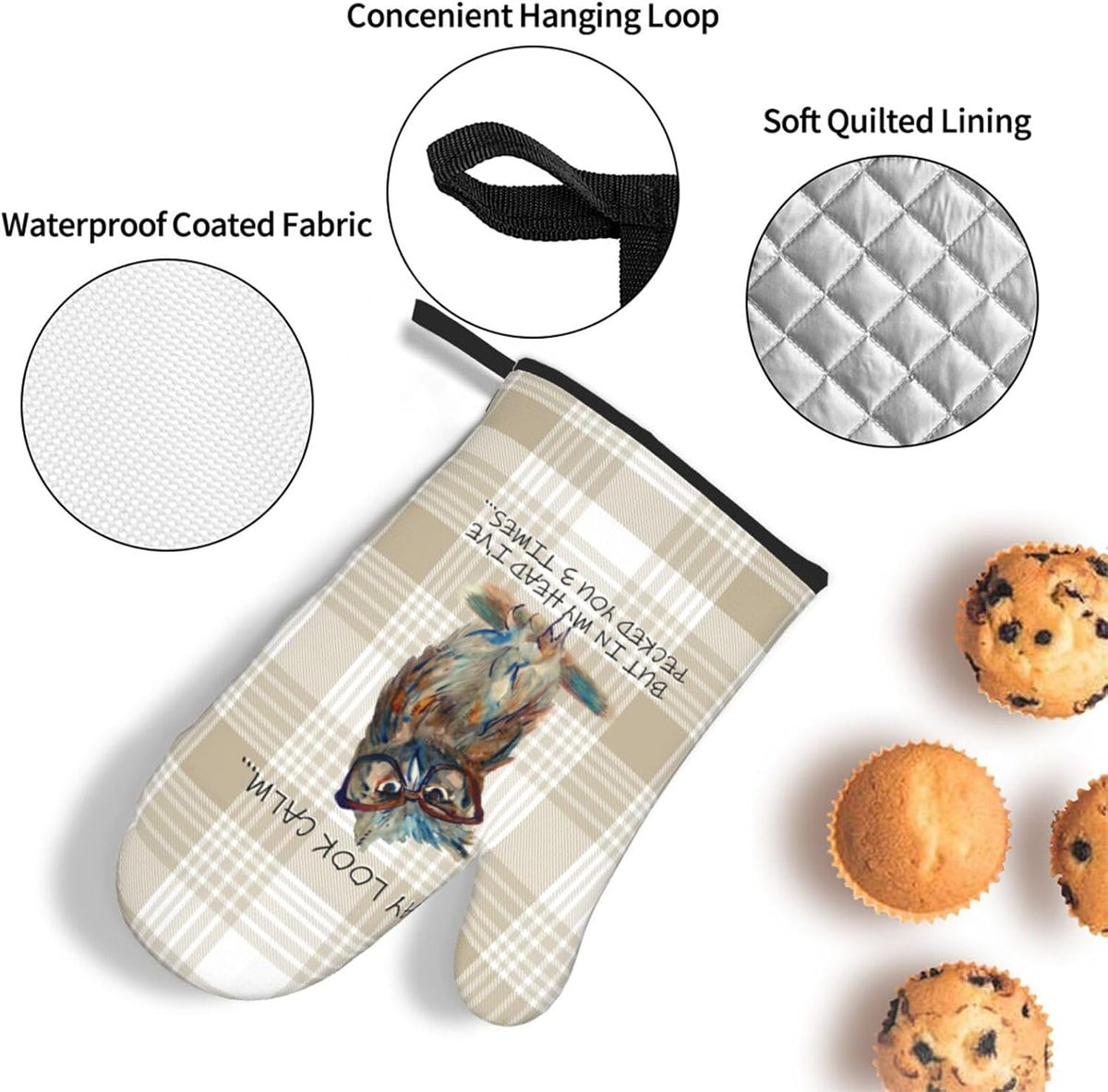 Boho Floral Oven Mitts and Pot Holders Sets of 3, Cute Baker Stuff