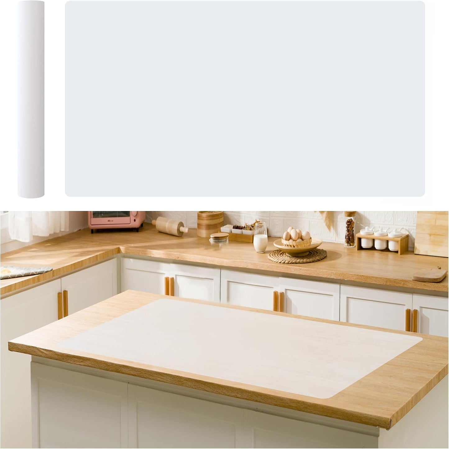 Extra Large Non-Slip Silicone Mat, 32.3x24 Inch Cut-to-Fit Counter Protector,Heat & Waterproof Drawer Liner, Food Grade Durable Desk Mat, 1.2mm Thick Gray