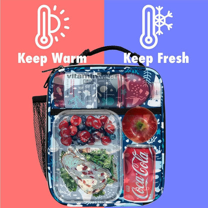 opux Premium Insulated Lunch Box, Soft School Lunch Bag for Kids Boys Girls, Leakproof Small Lunch Pail Men Women Work, Reusable Compact Cooler Tote Lunchbox for Office Adult, Black