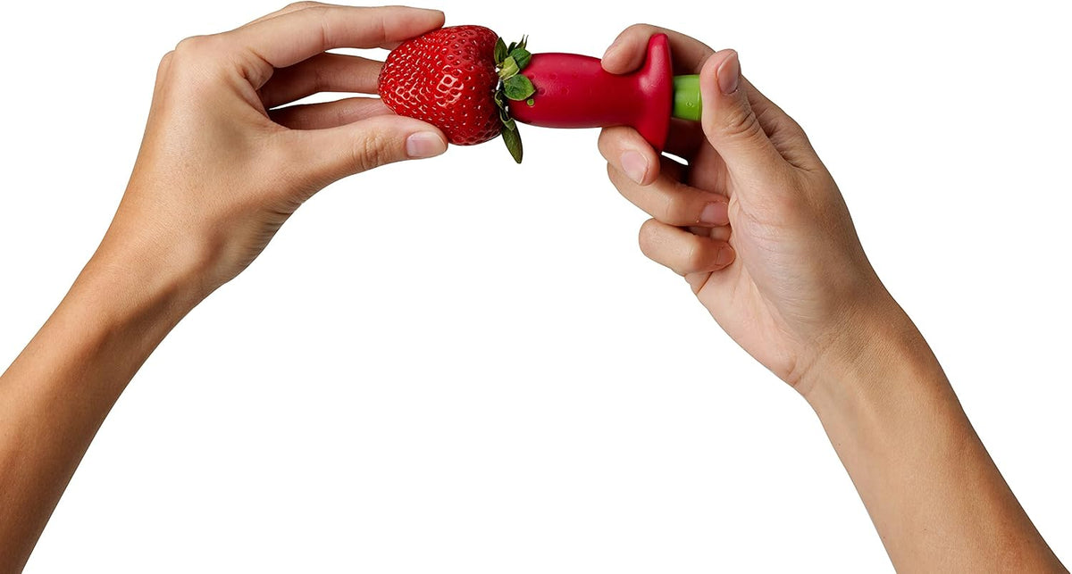 Chef'n Original Stem Gem Strawberry Huller, Red/Green - 102-138-005