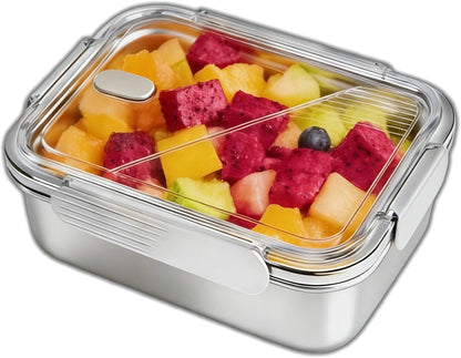 Stainless Steel Food Storage Containers Set, Airtight with Vacuum Seal, Set of 3 (22/44/82 oz), Stackable, Dishwasher & Freezer Safe for Meal Prep and Leftovers Storage