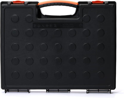 EMENTOL 2PCS Multi-Purpose Portable Organizer Box Set with 44-Removable Compartments, 2 Pieces Professional Boxes with Dimension 16.2"L*13"W*2.3"H
