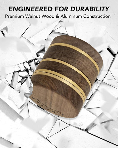 KINGTOP 2.5" Grinder Manual Spice Grinder, Walnut Wood & Aluminum Mill