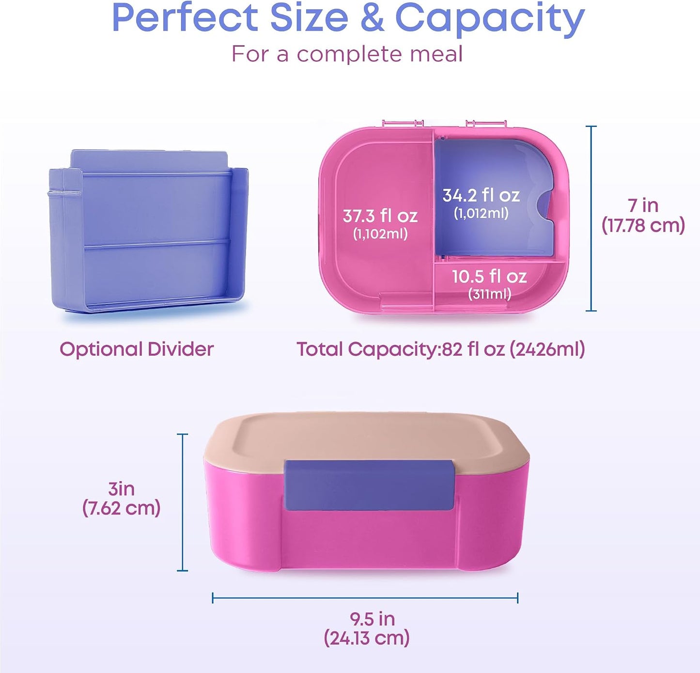 KARRICO Leakproof Lunch Box – 3-Compartment Bento Box, Cooler Pack & Adjustable Divider, Extra Large & BPA-Free – Dishwasher Safe, Ideal for On-the-Go Meals, Green