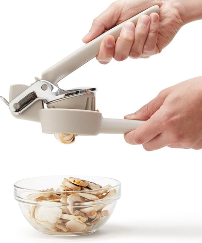 Chef'n FreshForce Hand-Held Slicer, Slices Mushrooms, Strawberries, Kiwis and More, Taupe