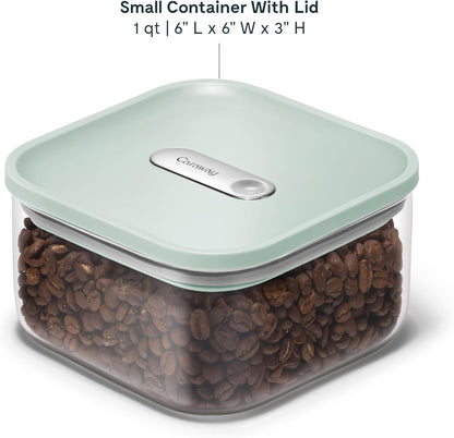 Caraway 4qt Glass Airtight Food Storage Container with Lid – Non-Toxic, BPA-Free Kitchen Storage Container – Stackable, Space-Saving Airtight Container for Dry Goods and More - Mist