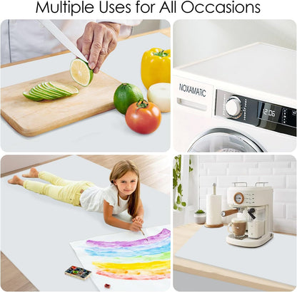 Extra Large Silicone Mats for Kitchen Counter, 27.6'' x 19.7'' Nonskid Silicone Placemats for Kids, Nonstick Purple Silicone Mat for Baking Crafts, Silicone Dab Mat Heat Resistant, 1Pack - Colors B
