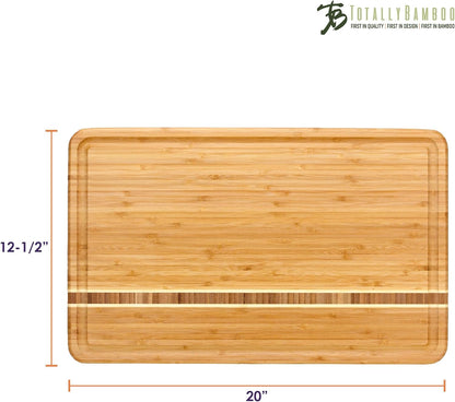 Totally Bamboo Barbados Small Bamboo Cutting Board, 9 x 6.5 Inches