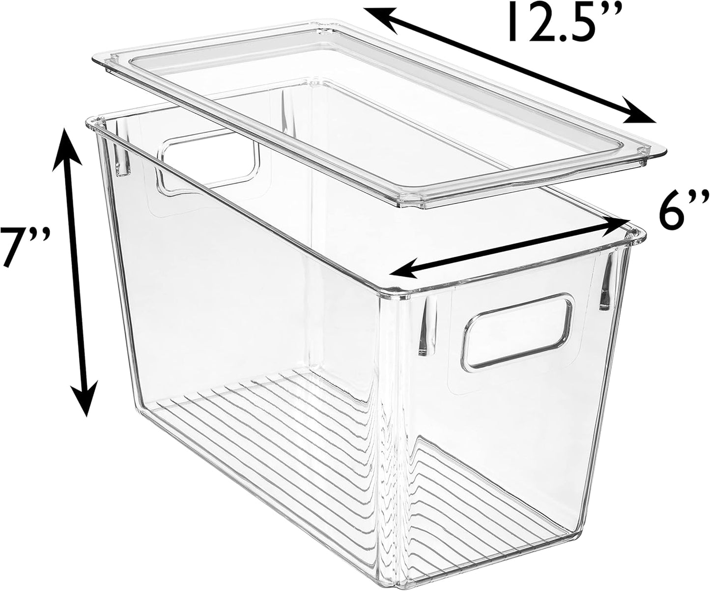 CLEARSPACE Plastic Storage Bins with Lids XL – Perfect Kitchen Organization or Pantry Storage – Fridge Organizer, Pantry Organization and Storage Bins, Cabinet Organizers