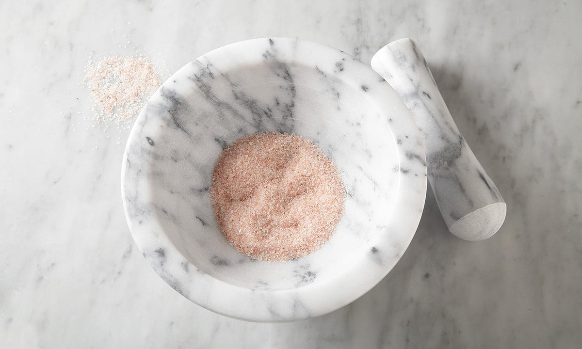Fox Run Marble Mortar and Pestle Set, White, Small 4" Pestle and Mortar