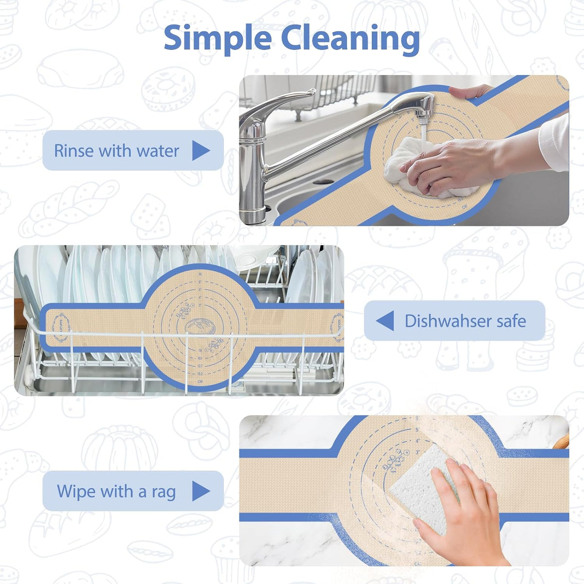 Silicone Baking Mat, Nonstick & Reusable