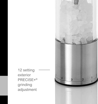 AdHoc Select Geared Salt or Pepper Grinder, Stainless Steel, 7.5"