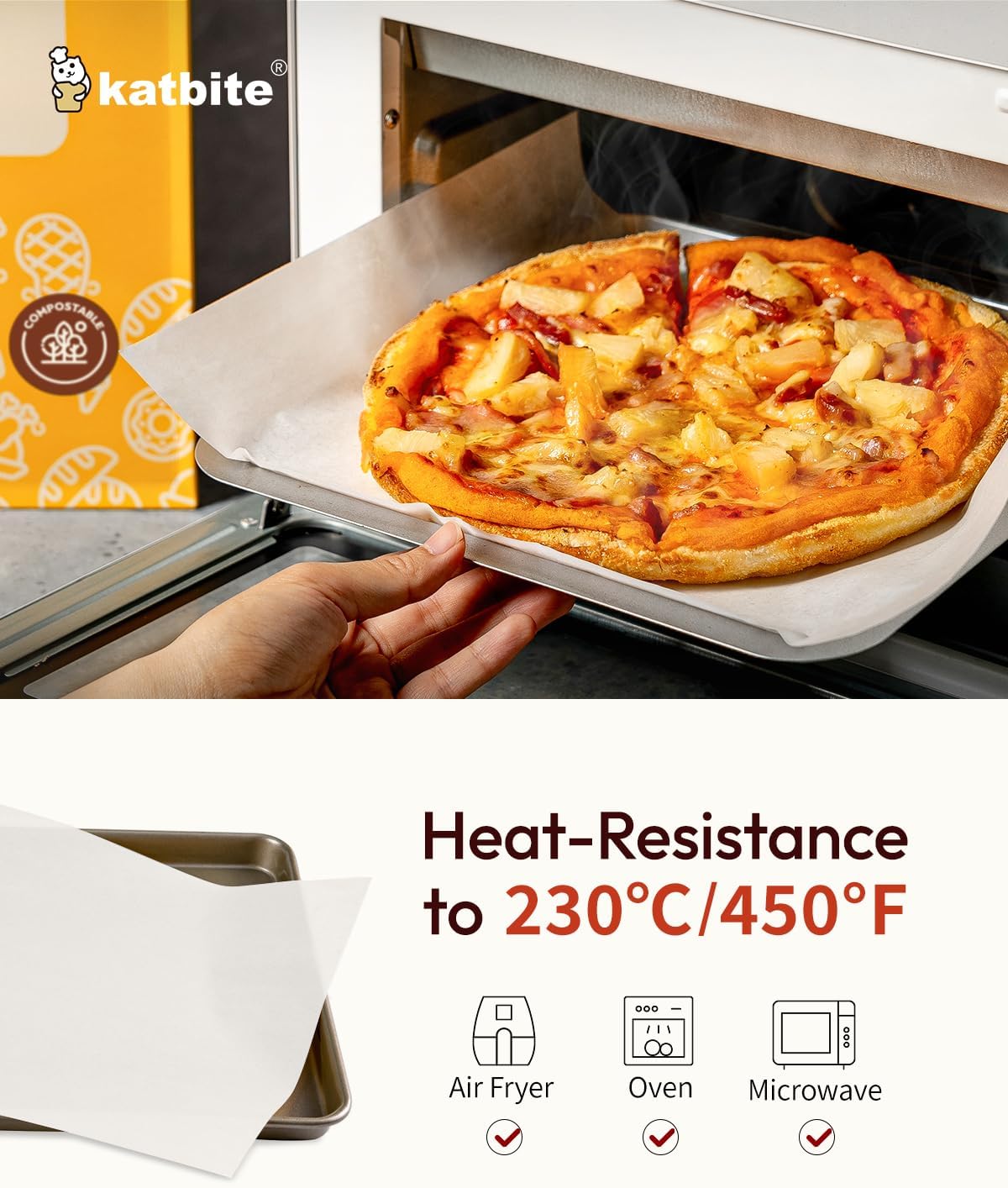 Katbite Hamburger Patty Paper 1000Pcs, 5.5"x5.5" Non Stick Parchment Paper Squares Sheets for Patty Seperate, Burger Press, Ground Beef, Freezing or Candy Wrappers, Use for Oven, Microwave or Freezer
