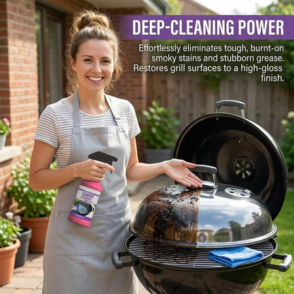3 PCS BBQ Grill Cleaner Spray: Fast-acting Heavy-duty Grill Degreaser Spray to Remove Grease - Kitchen Cleaner for Stainless Steel, Smoker, Outdoor Kitchen (3)