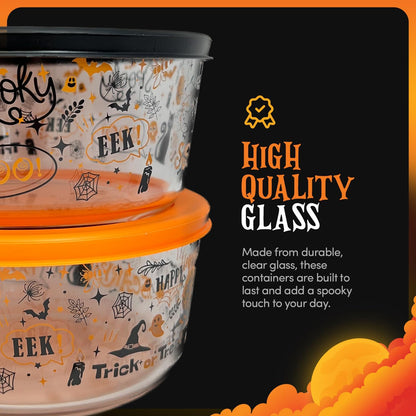 6-Piece Glass Food Storage Containers Set (3 Containers + 3 BPA-Free Lids) | 2-Cup, Leakproof | Microwave, Freezer, Oven & Dishwasher Safe | Ideal for Meal Prep & Pantry Organization, Pistachio