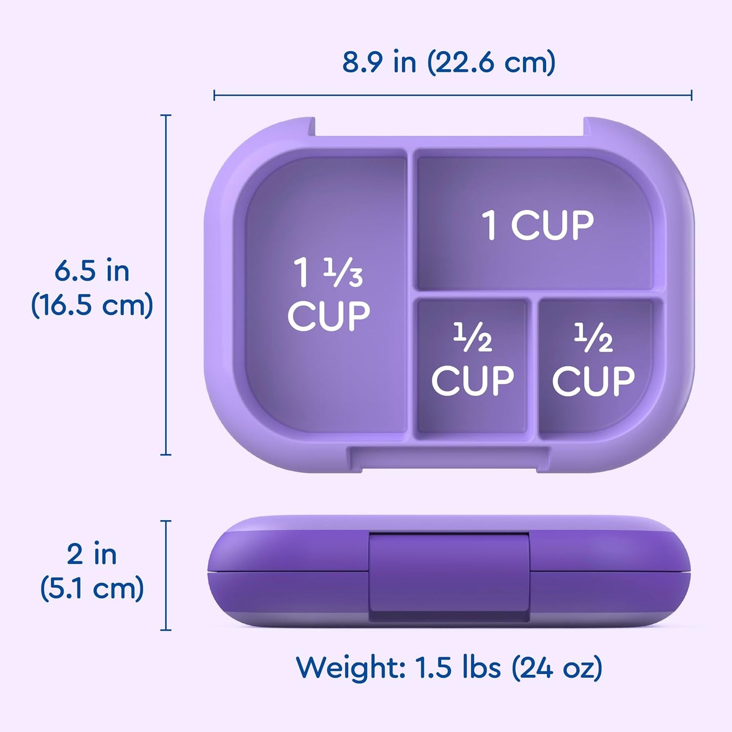 Bentgo Chill Kids Leak-Proof Lunch Box - 4-Compartment Bento Box with Built-In Ice Pack, 3.3 Cup Capacity, PFAS & BPA-Free, Microwave & Dishwasher Safe, Ideal Size for Ages 3 to 7 (Truly Teal)