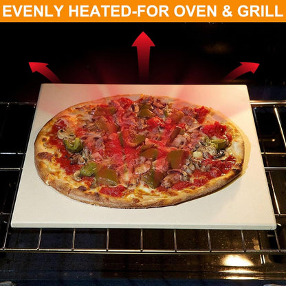 Extra Large Pizza Stone for Oven,Grilling,Pellet Grill,Pizza & Bread Baking
