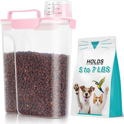 TBMax 10 Lbs Cat Dog Food Storage Container, 2026 Upgraded Large Pouring Container for Pet Food Storage, Bird Seed Dispenser, Portable Travel Kibble Holder -Dark Green
