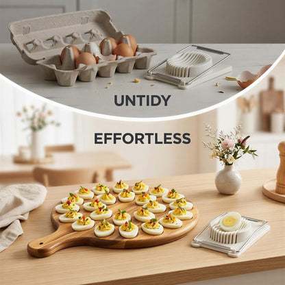 Homaisson Deviled Egg Container with Lid, 3-layer Egg Carrier Trays with 36 Slots, Clear Stackable Storage Container with Handle for Refrigerator, Pantry, Travel, 12.2x4.8x6.7