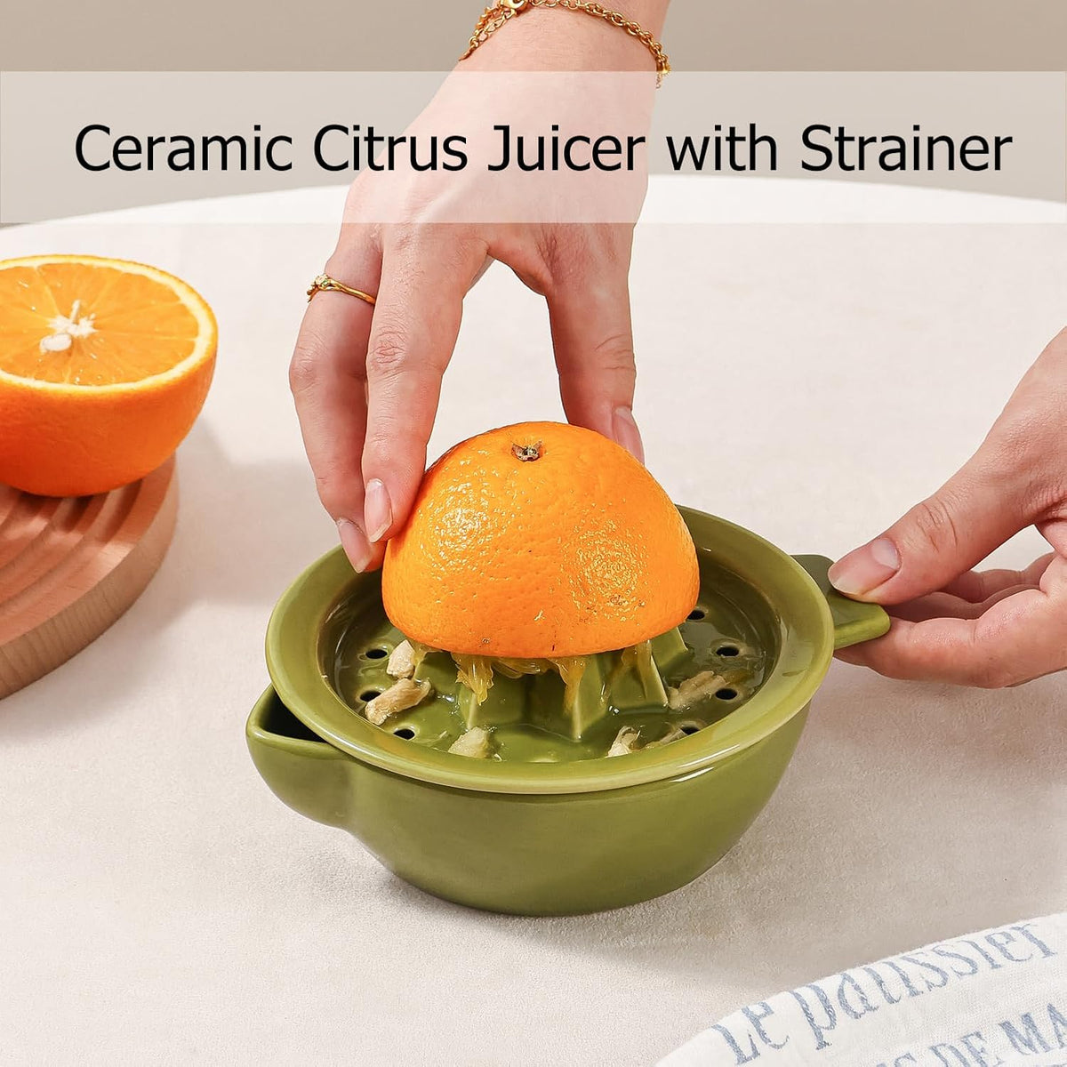 Ceramic Citrus Lemon Orange Juicer Manual Squeezer, Hand Juicer Reamer