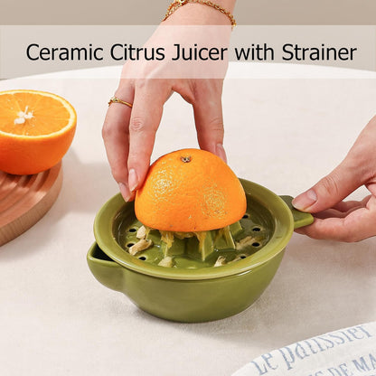 Ceramic Citrus Lemon Orange Juicer Manual Squeezer, Hand Juicer Reamer