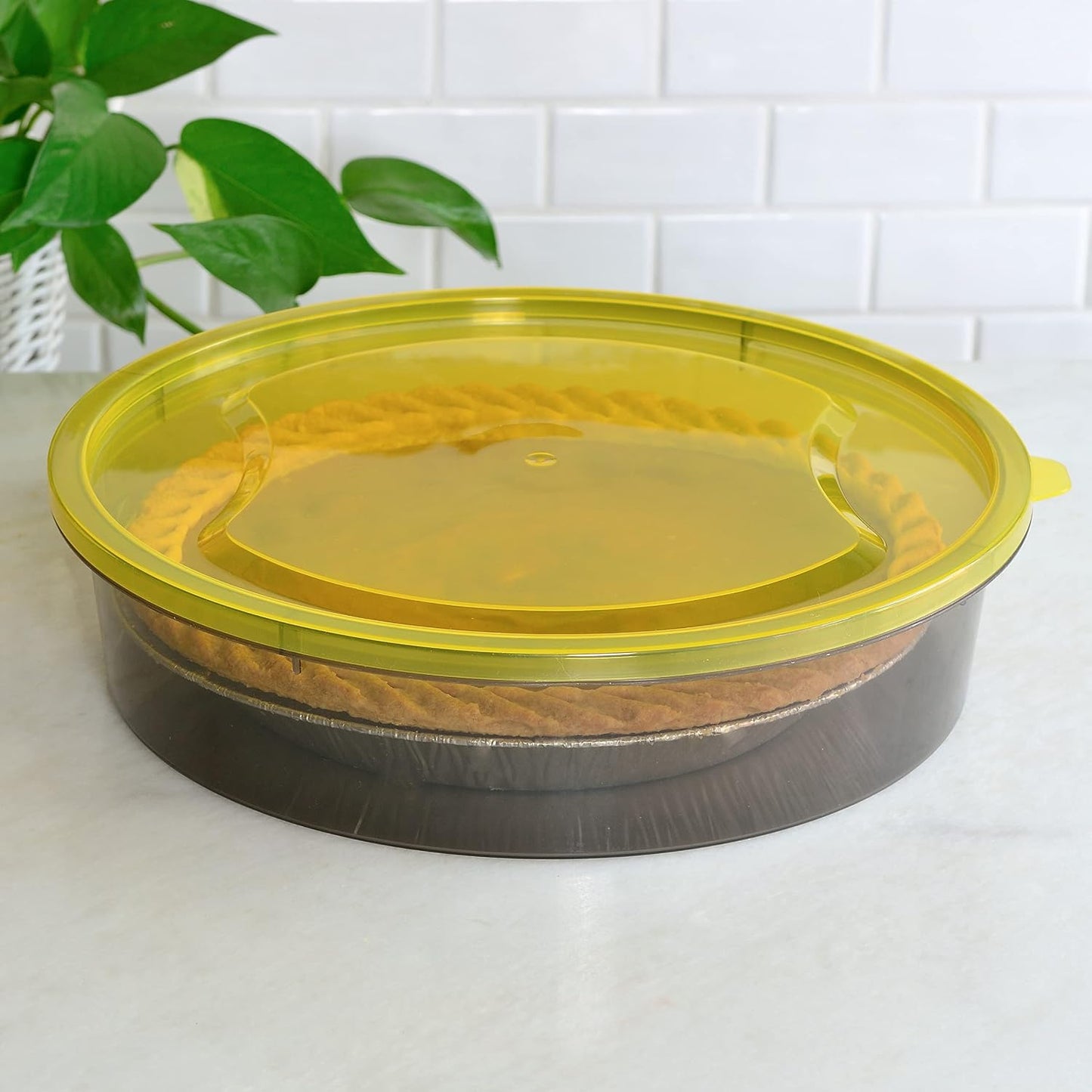 Youngever 3 Pack Pie Containers, Plastic Food Storage Containers, Fresh Pie Keeper, 11 inch Diameter