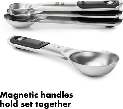 OXO Good Grips 4 Piece Stainless Steel Measuring Cups with Magnetic Snaps