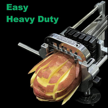 Eascandy French Fry Cutter, Heavy Duty Potato Slicer, Stainless Steel Potato Chopper Set with 1/2 and 3/8 Inch Blades for Sweet Potato, Carrot, Yam, Cucumbers.