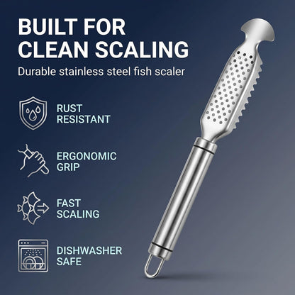 Fish Scales Scraping Tool,Multifunction Stainless Steel Fish Scale Knife Cleaning Kit Scale Peeler Descaler Tool Scaler Remover Scaler Scale Removing Tool,for Quick Easy Fish Scaling Cleaning