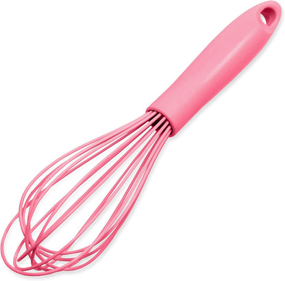 Chef Craft Premium Silicone Wire Cooking Whisk, 10.5 Inch, Red