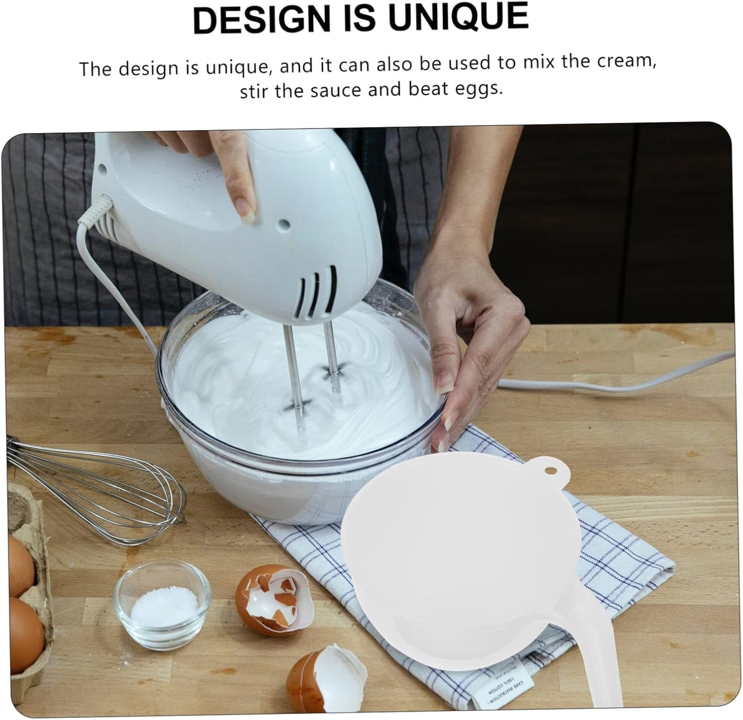 IMIKEYA 5 Sets of Nesting Batter Bowls with Lids - Baking Cream Mixing Bowls with Handles for Easy