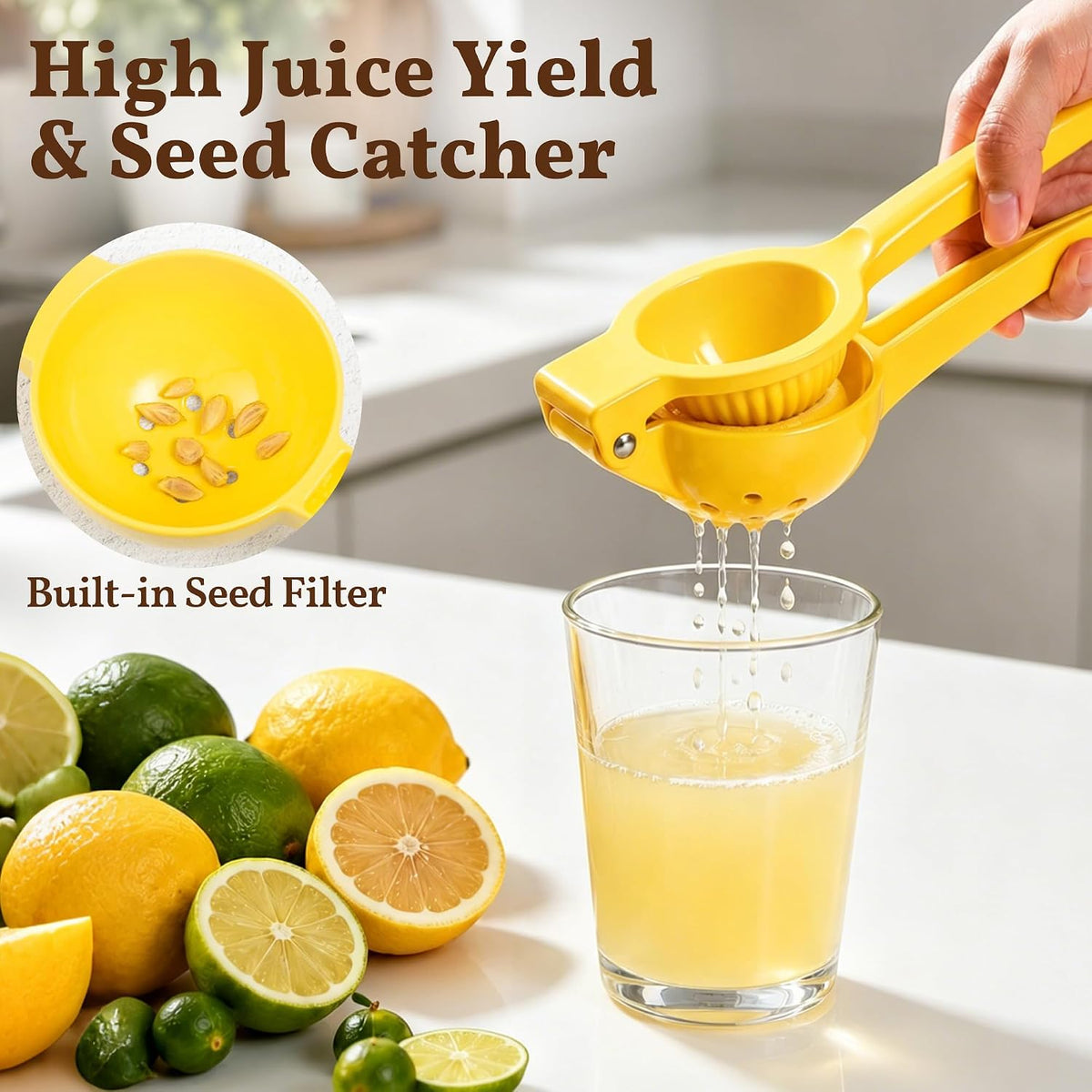 Lemon Squeezer, Easy-Press, Manual Juicer for Limes, Citrus