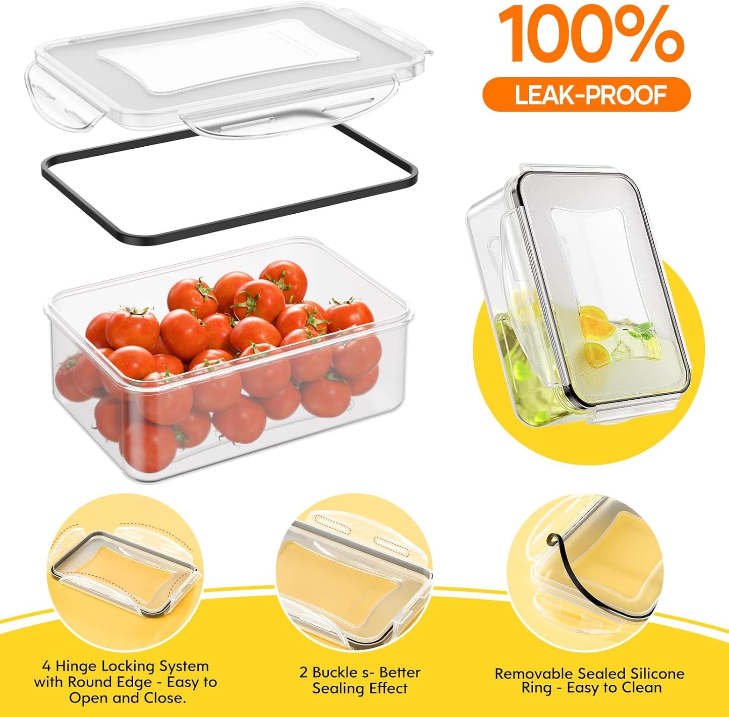 JSCARES 62 PCS Large Food Storage Containers with Lids Airtight (31 Lids & 31 Containers)- Reusable Plastic Leakproof Meal-Prep Container for Kitchen Storage Organization Microwave/Dishwasher Safe