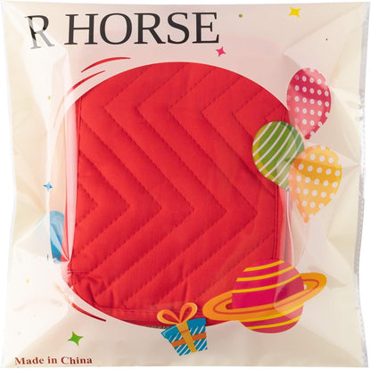 R HORSE 6Pcs Black Pot Holders with Pocket for Kitchen, 7''x 9''