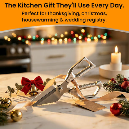Multifunctional Heavy Duty Kitchen Shears: Kitchen Shears for Cutting Chicken,Kitchen Scissors for Food, Japanese High-Carbon Steel Culinary Poultry Shears, for Chicken,Meat,Fish,Bone Cutting(3.0mm) ﻿