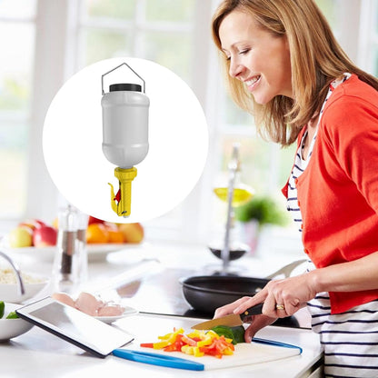3L Hanging Condiment Dispenser Refillable Sauce Squeeze Bottle Dressing Container for Kitchen Outdoor BBQ Camping