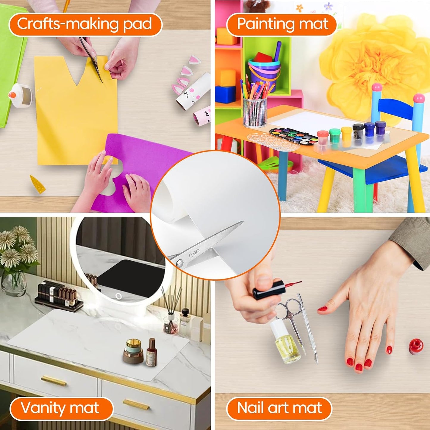 Extra Large Silicone Mats for Kitchen Counter,24"x80"Heat Resistant Mat for Kitchen Island,Waterproof Multipurpose Countertop Protector,New Skin-Friendly Material Table Protector,Freely Cuttable,Black
