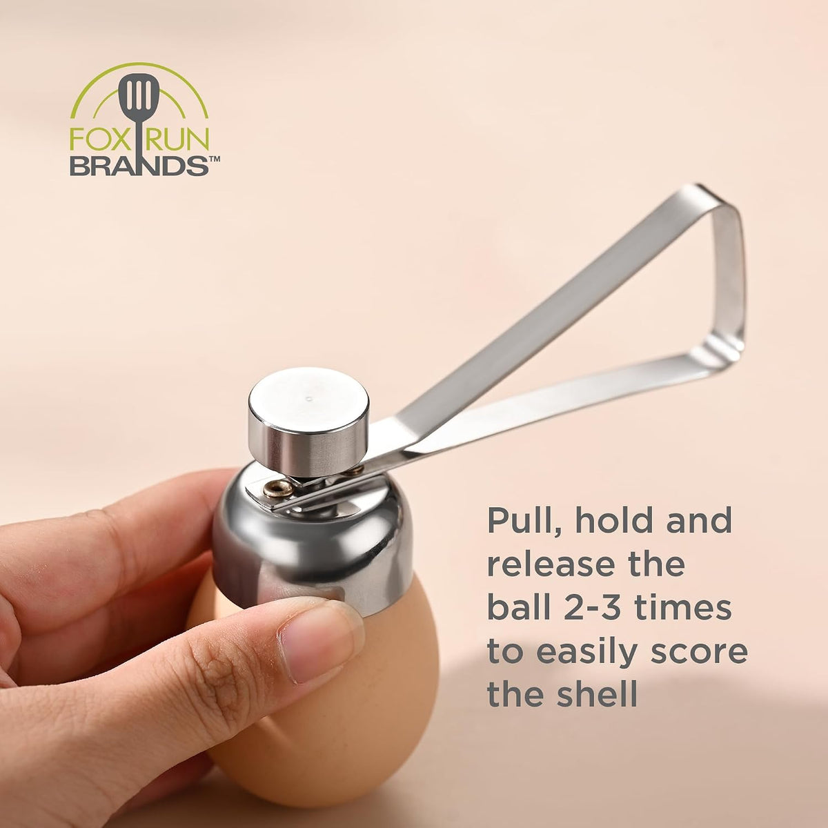 Fox Run Stainless Steel Egg Yolk Separator For Raw Eggs, 6.75” x 1.75” x 1”