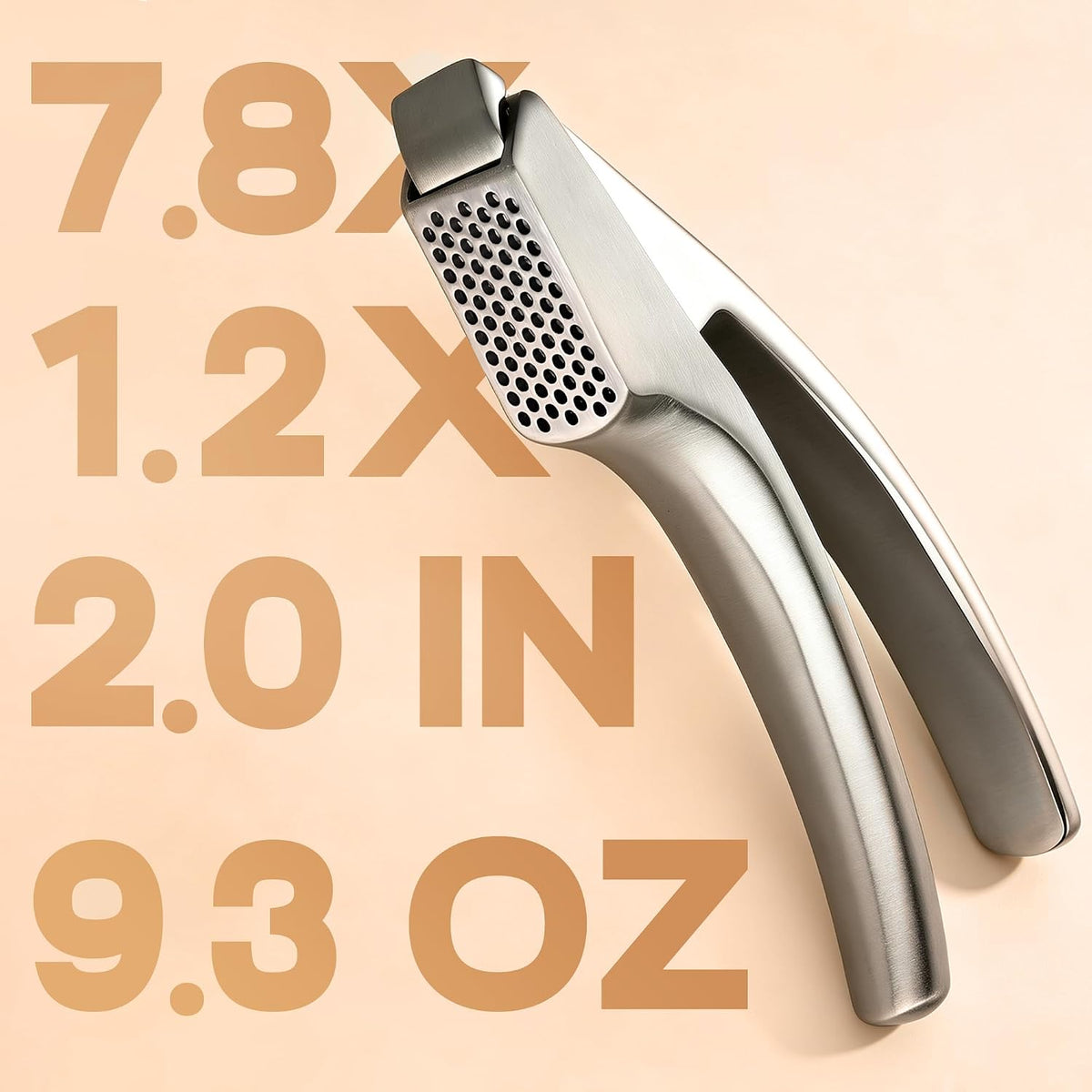 Gourmet Easy Garlic Press Lifetime Replacement, No Need to Peel, Fine Mince