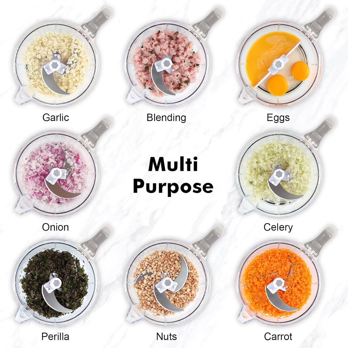 Geedel Large Food Chopper Vegetable Chopper, Manual Food Processor, 3 Cups